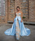 Sweetheart Mermaid Lace and Satin Chapel Train Detachable Prom Dresses LBQ0302